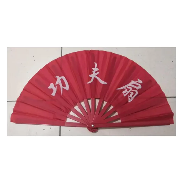 Custom kung fu folding fan 33 cm, red